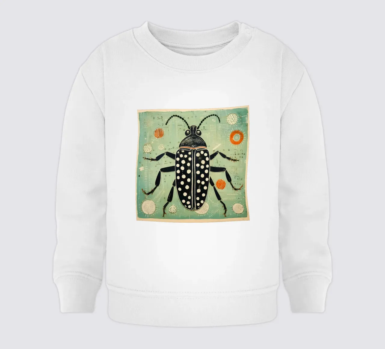 Scarafaggio verde felpa neonato da Minimal Animal Art