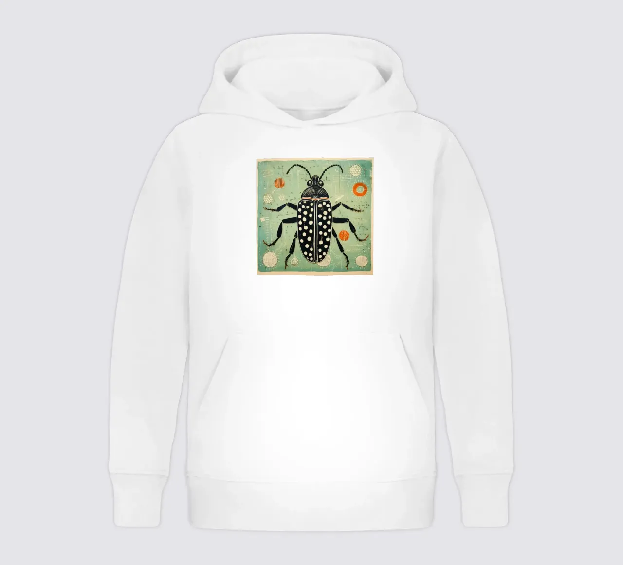 Cucaracha verde 3 sudadera con capucha para niño de Minimal Animal Art