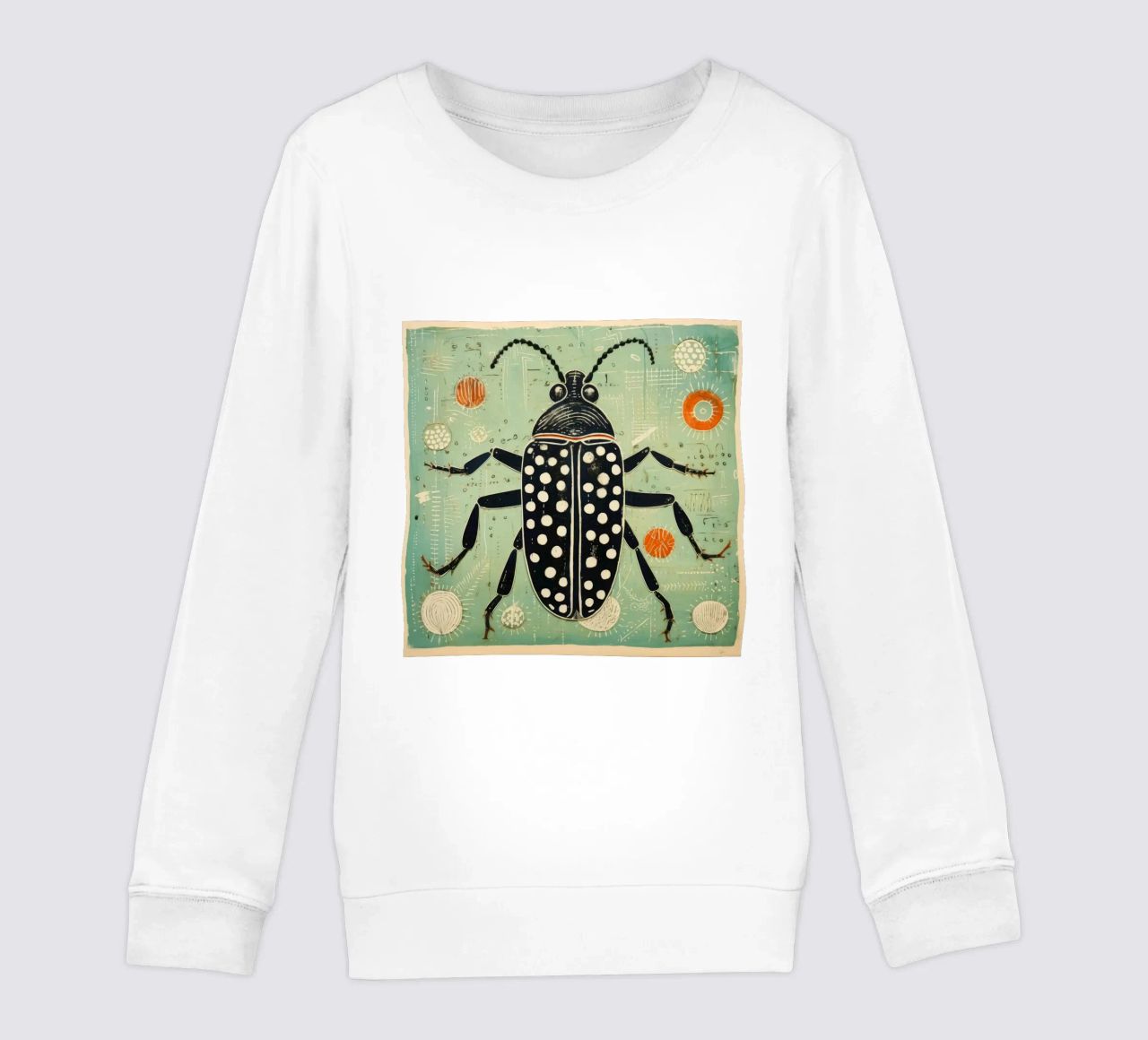Cucaracha verde 3 sudadera para niño de Minimal Animal Art