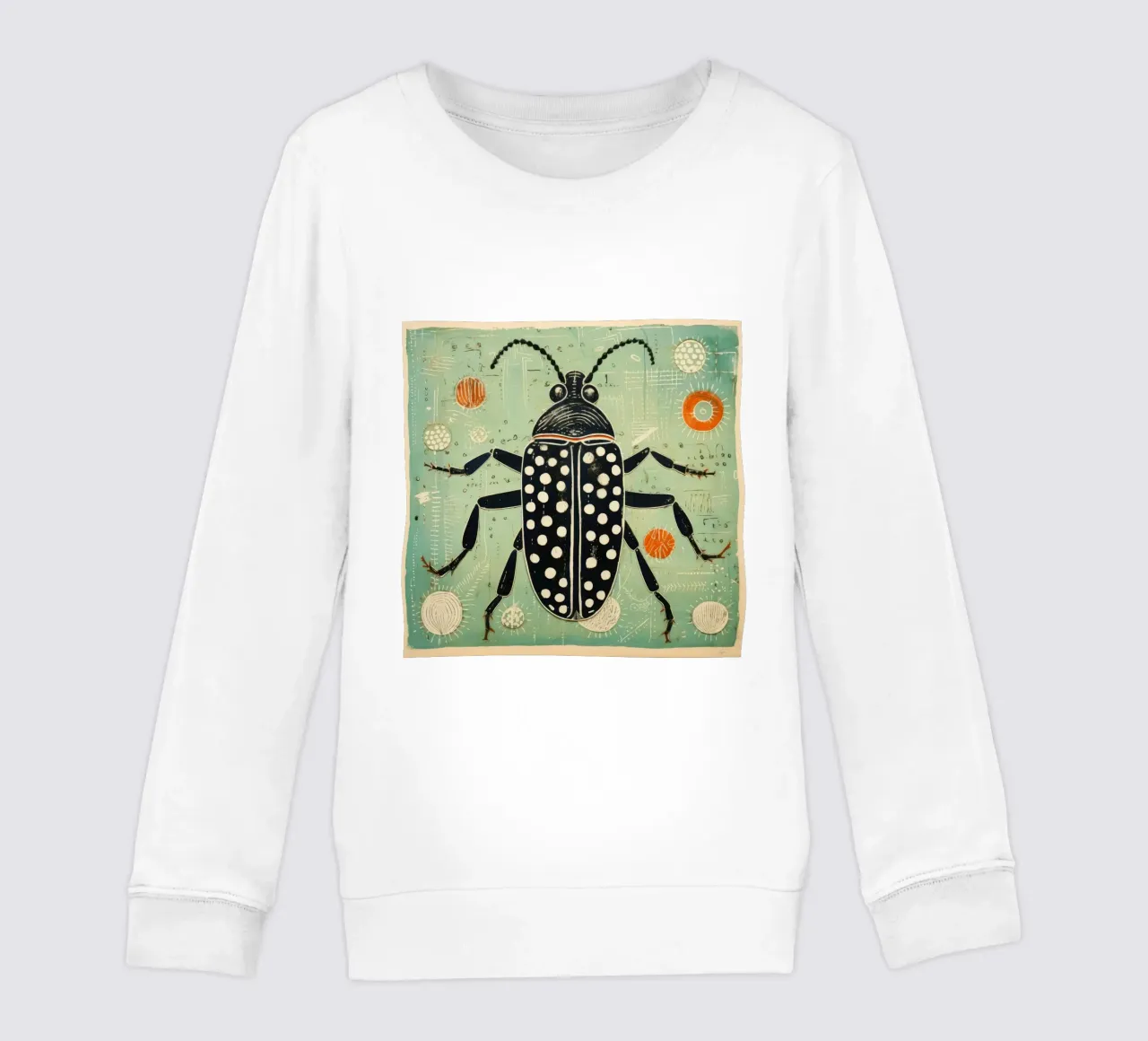 Cafard vert 3 sweat enfant de Minimal Animal Art