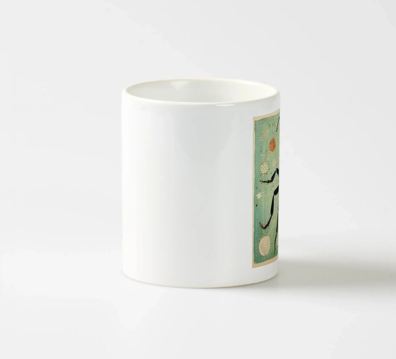 Groene kakkerlak 3 keramische mok van Minimal Animal Art