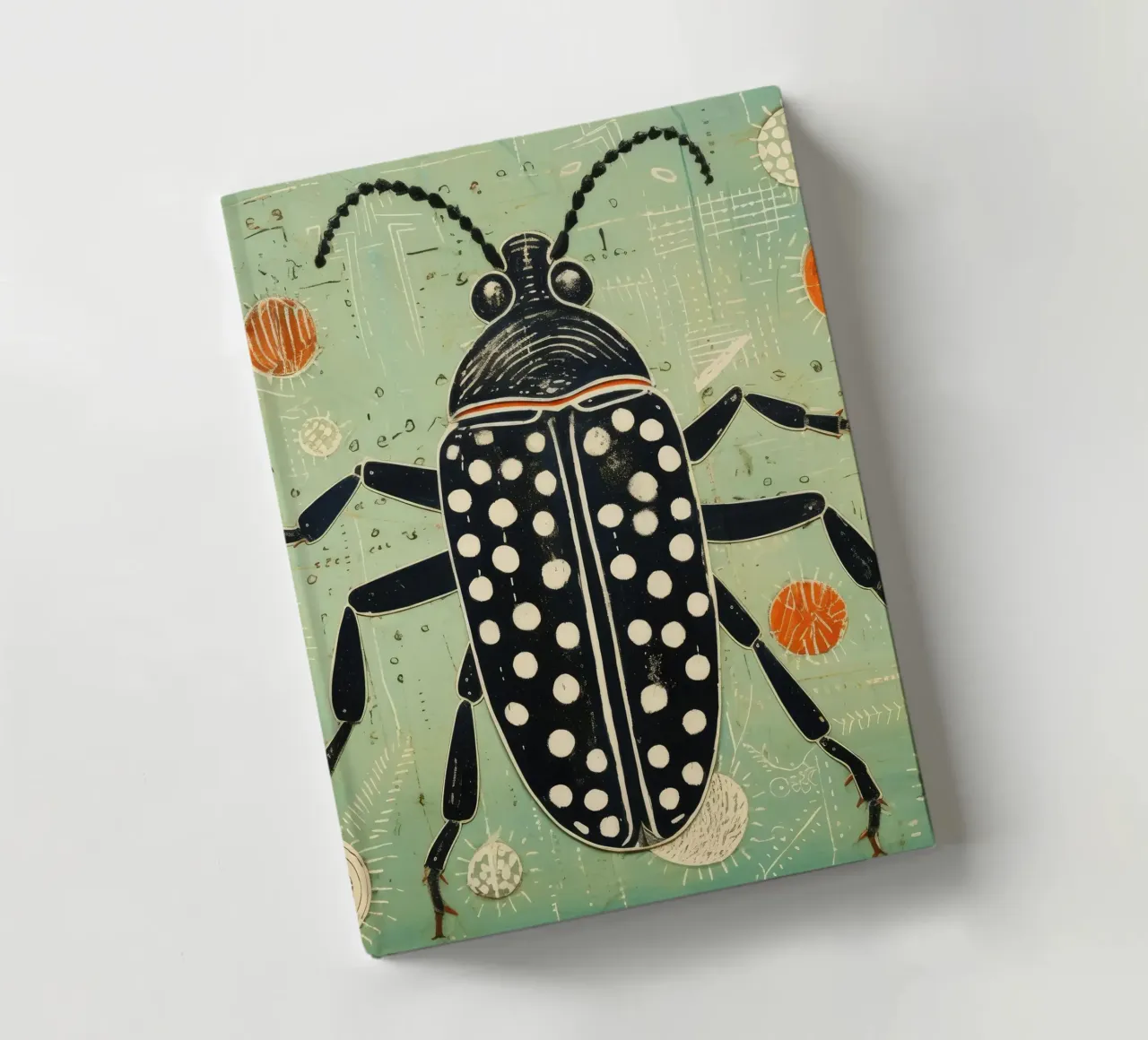 Green Cockroach 3 notebook by Minimal Animal Art