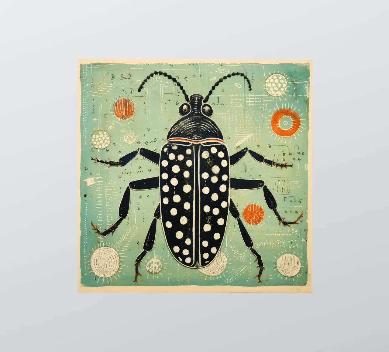 Green Cockroach 3 sticker by Minimal Animal Art