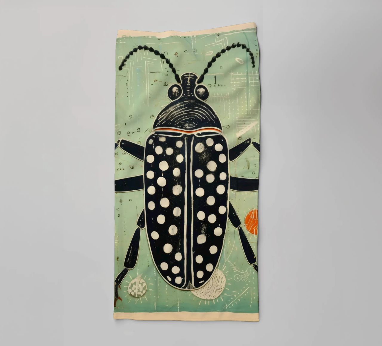 Cucaracha verde 3 toalla de baño de Minimal Animal Art