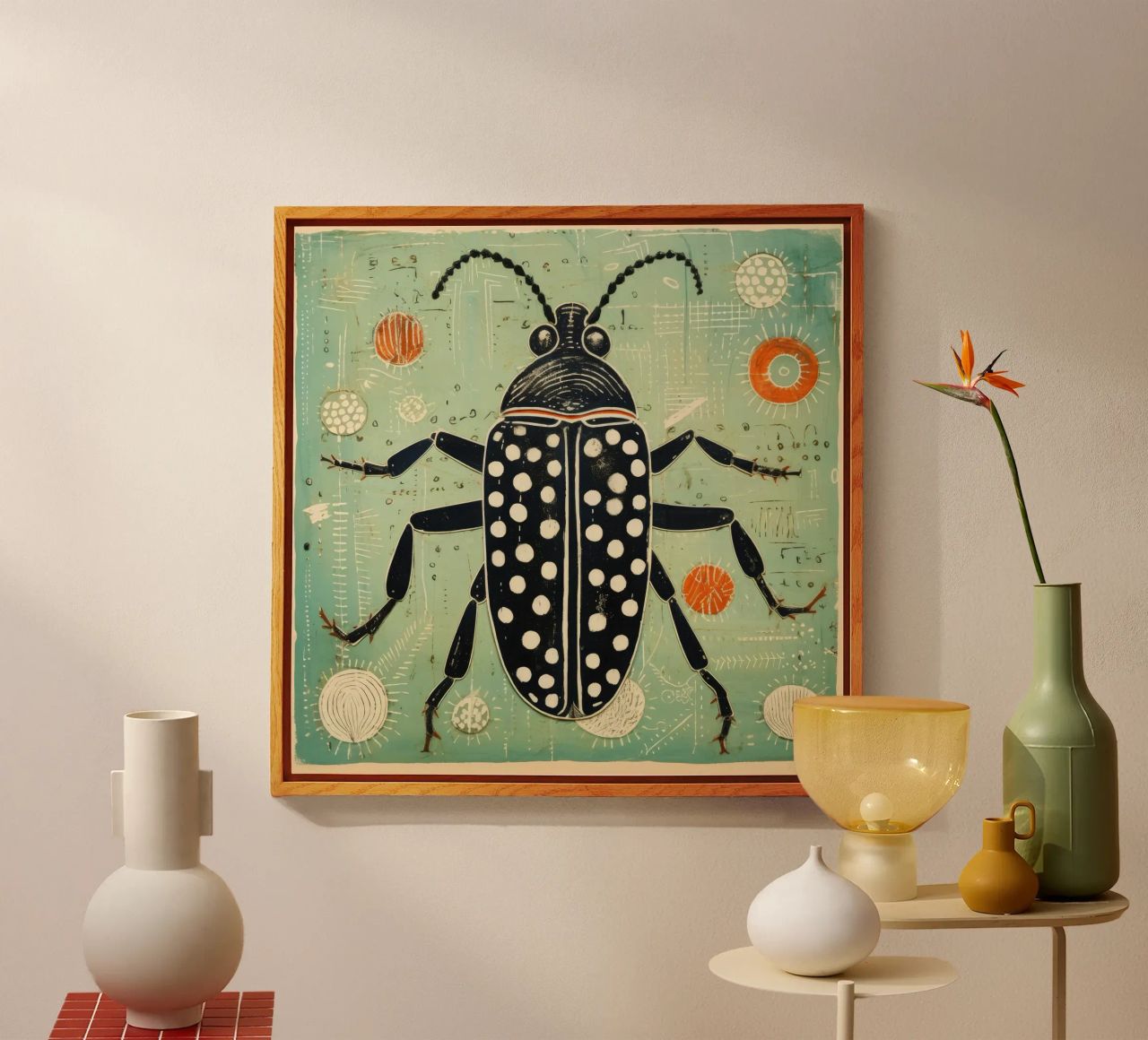Cucaracha verde 3 metacrilato de Minimal Animal Art