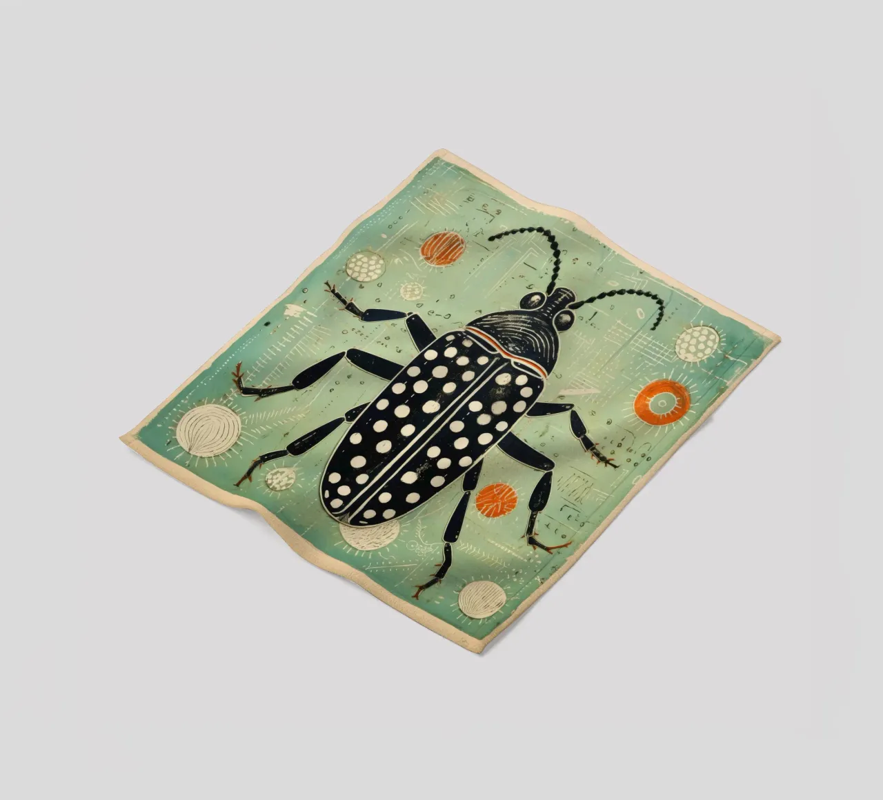Groene kakkerlak 3 fleecedeken van Minimal Animal Art