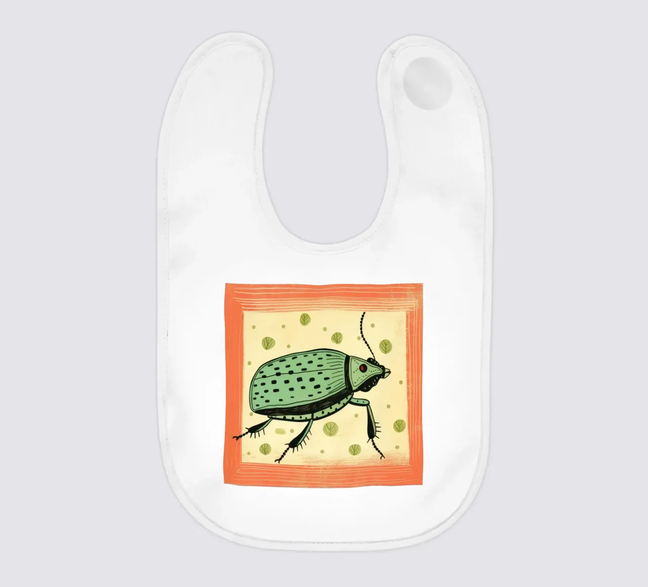 Blatte verte 4 bavoir de Minimal Animal Art