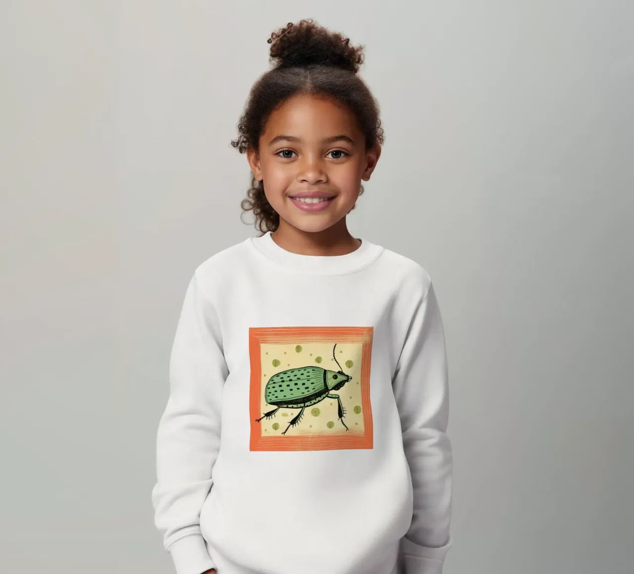 Cucaracha verde 4 sudadera para niño de Minimal Animal Art