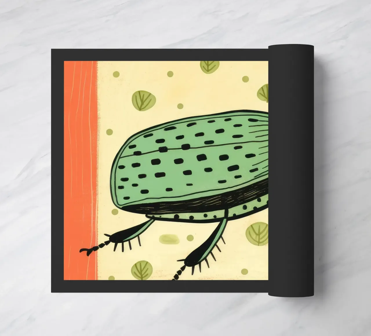 Scarafaggio verde zerbino da Minimal Animal Art