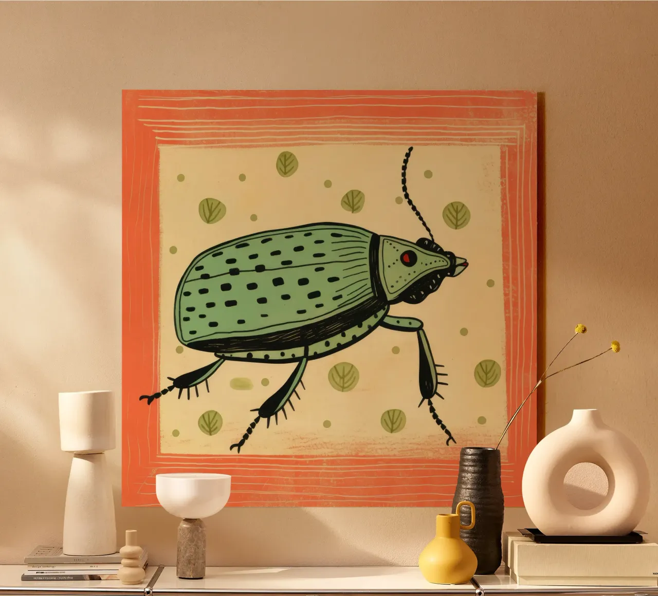 Cucaracha verde 4 metacrilato de Minimal Animal Art