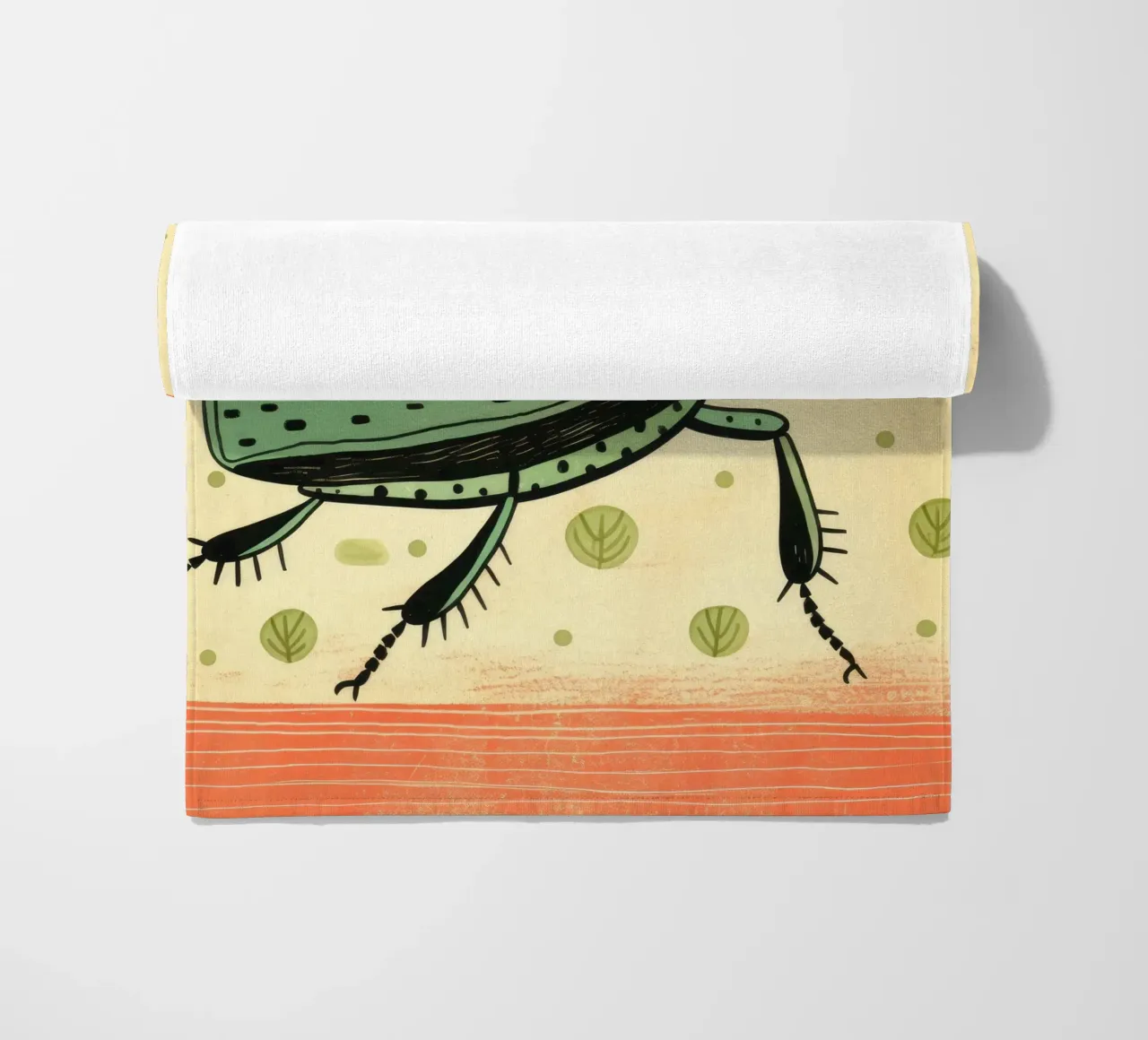 Blatte verte 4 serviette de plage de Minimal Animal Art