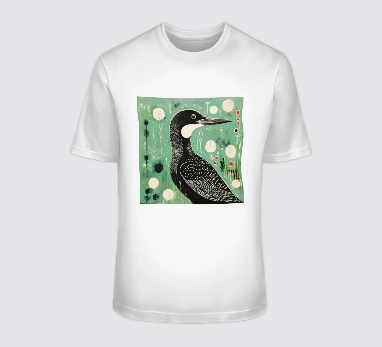Groene aalscholver t-shirt van Minimal Animal Art