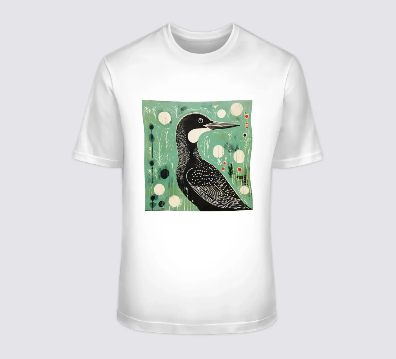 Cormorano verde 1 t-shirt da Minimal Animal Art