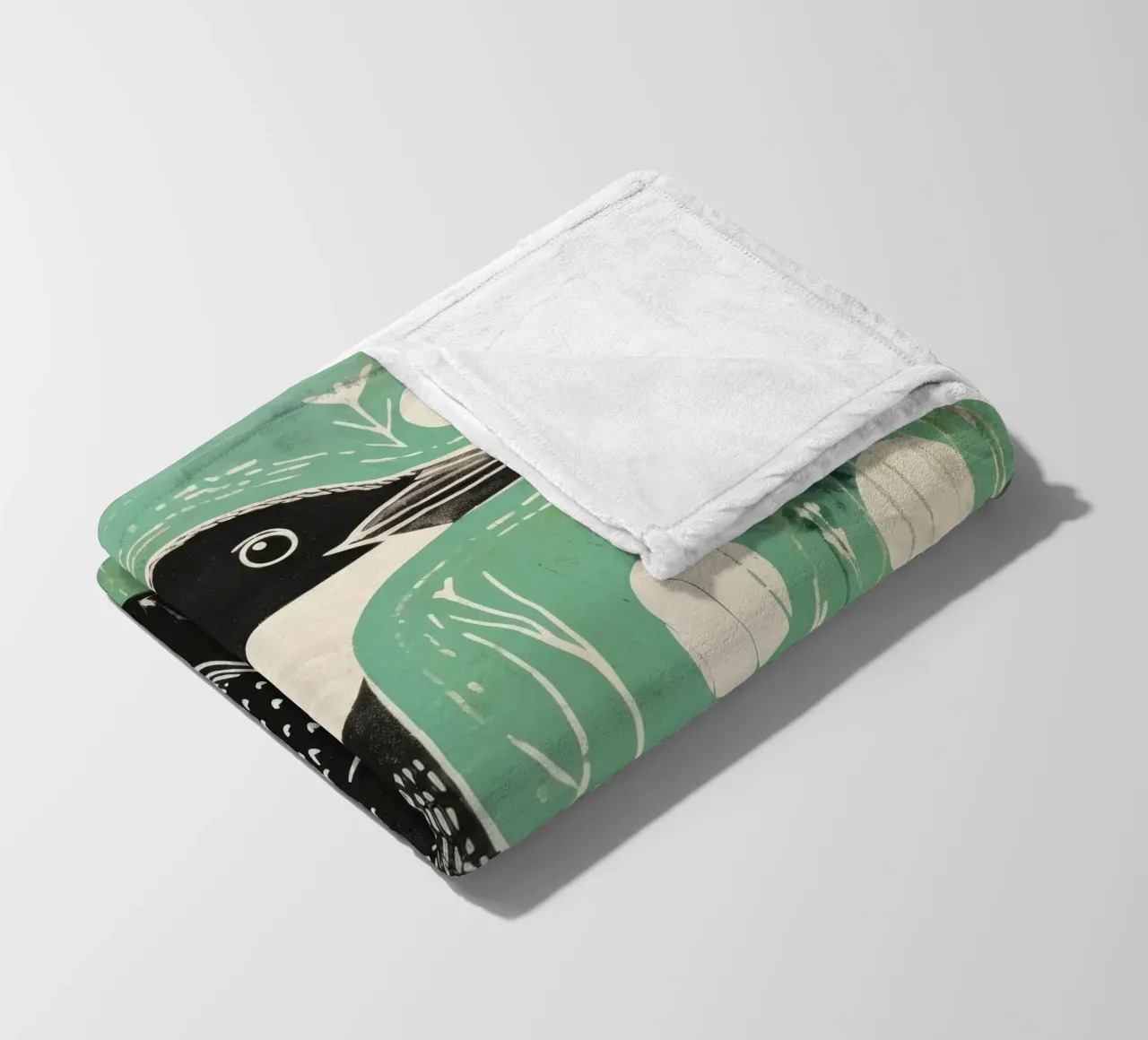 Cormorano verde coperta in pile da Minimal Animal Art