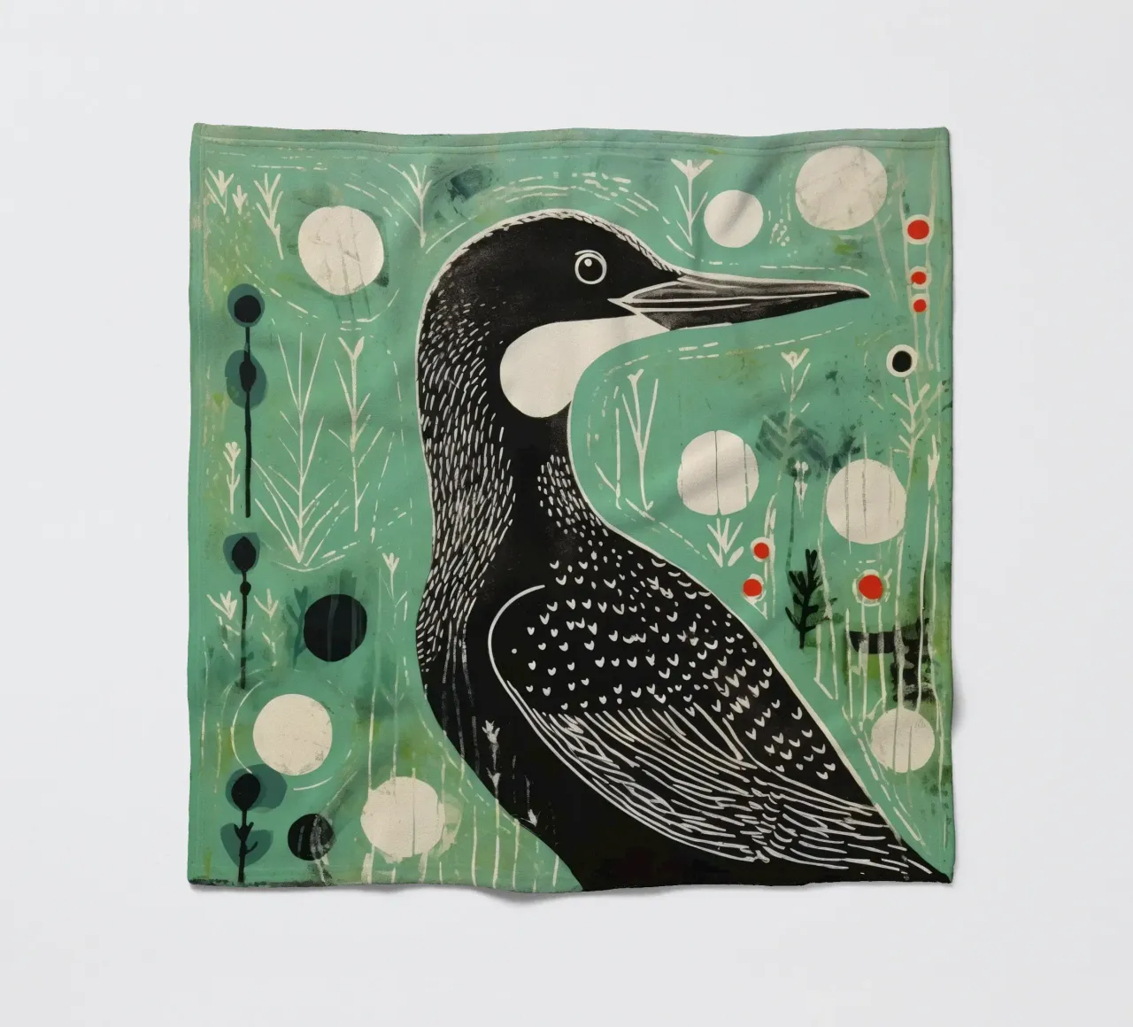 Cormorano verde coperta in pile da Minimal Animal Art