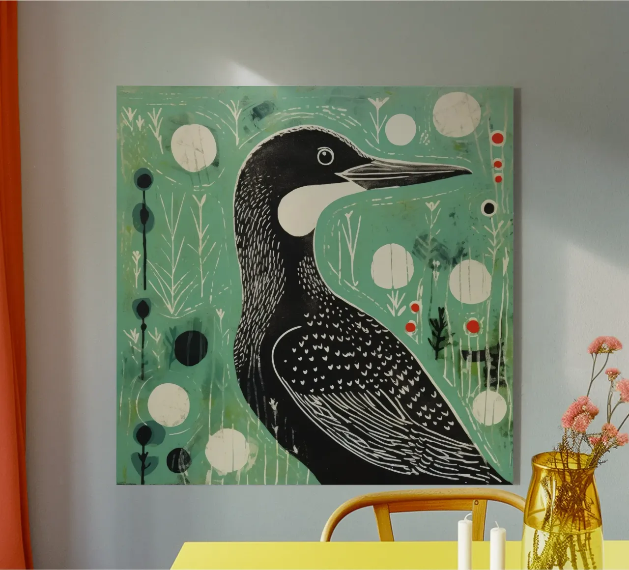 Cormorano verde 1 plexiglass da Minimal Animal Art