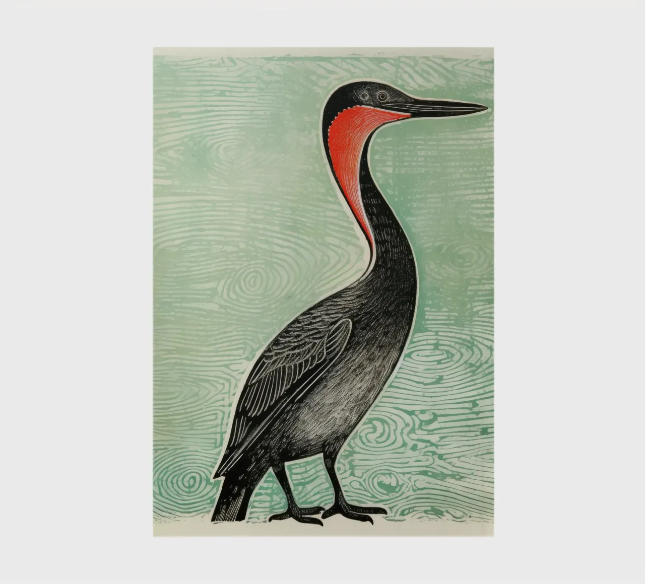 Cormorano verde 2 diario da Minimal Animal Art