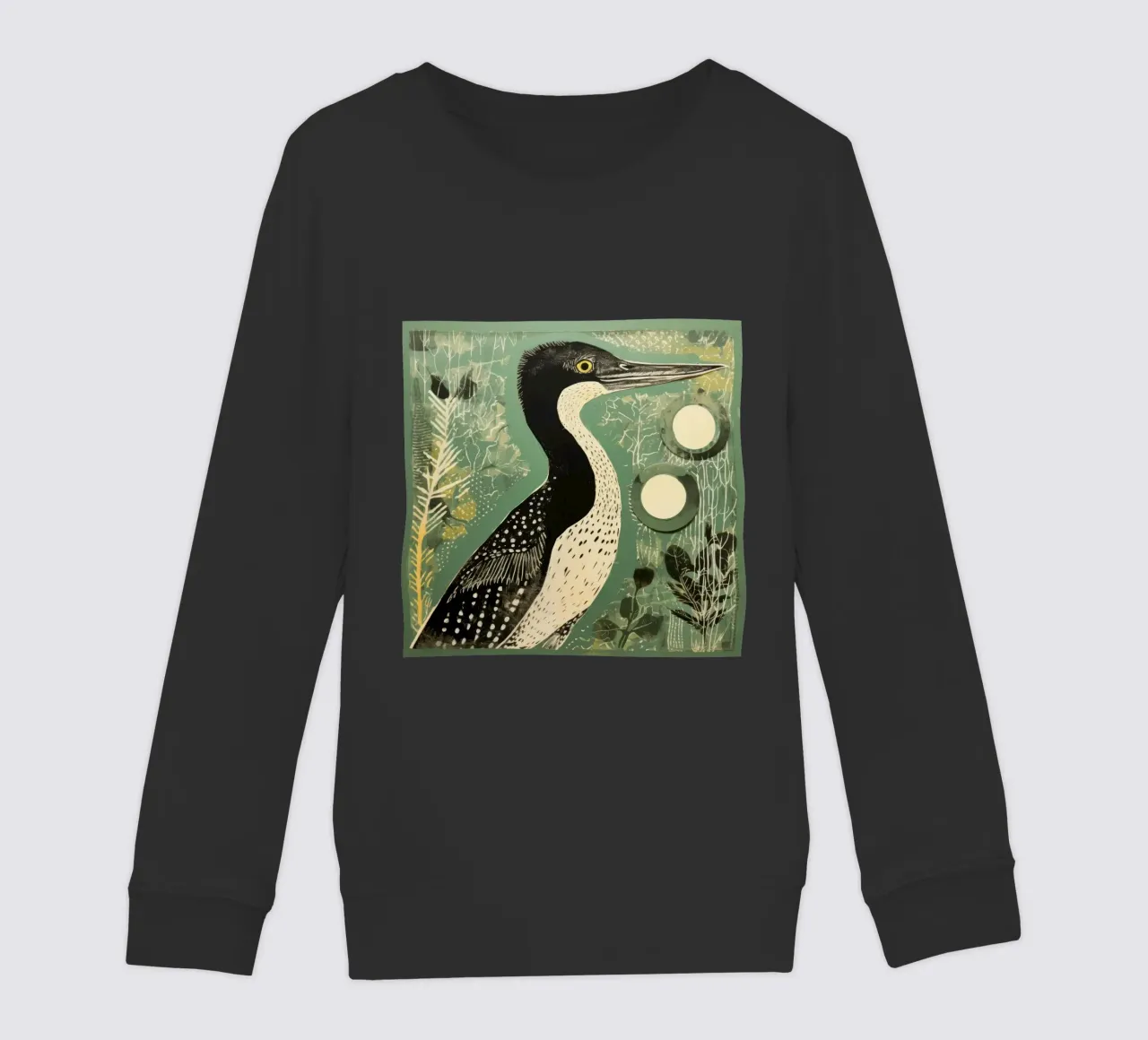 Cormorano verde felpa bambino da Minimal Animal Art