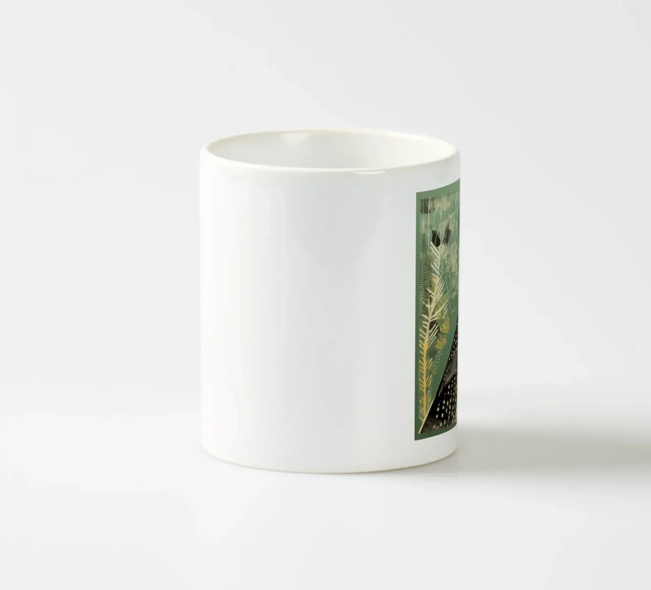 Cormorano verde 3 tazza in ceramica da Minimal Animal Art