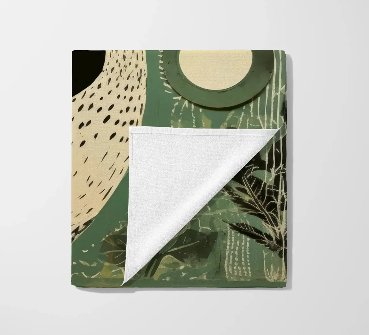 Cormorano verde 3 telo mare da Minimal Animal Art