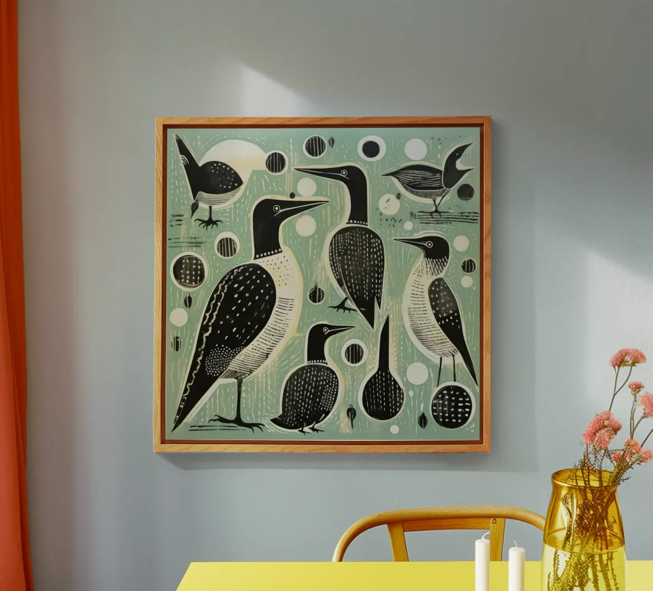 Cormorano verde 4 plexiglass da Minimal Animal Art