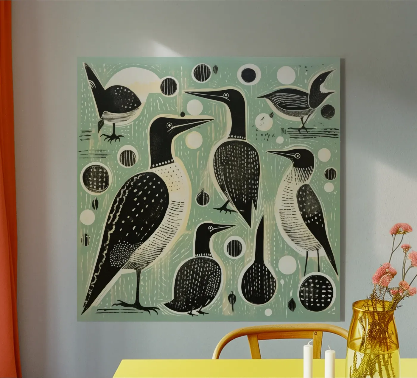 Cormorani verdi plexiglass da Minimal Animal Art