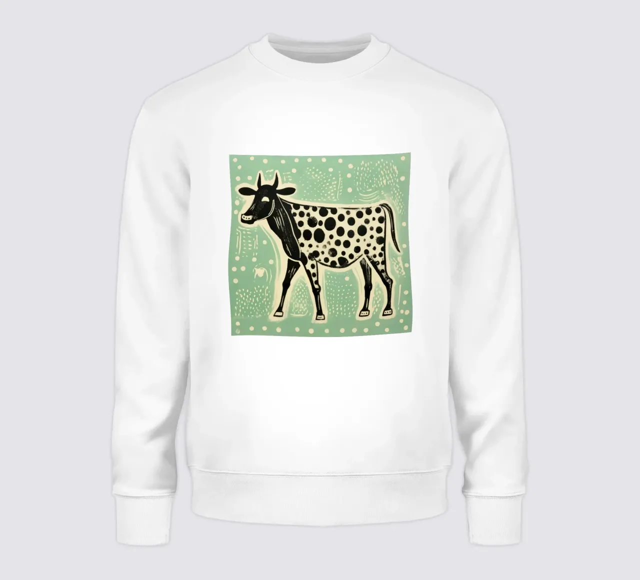 Vaca Verde 2 sudadera de Minimal Animal Art