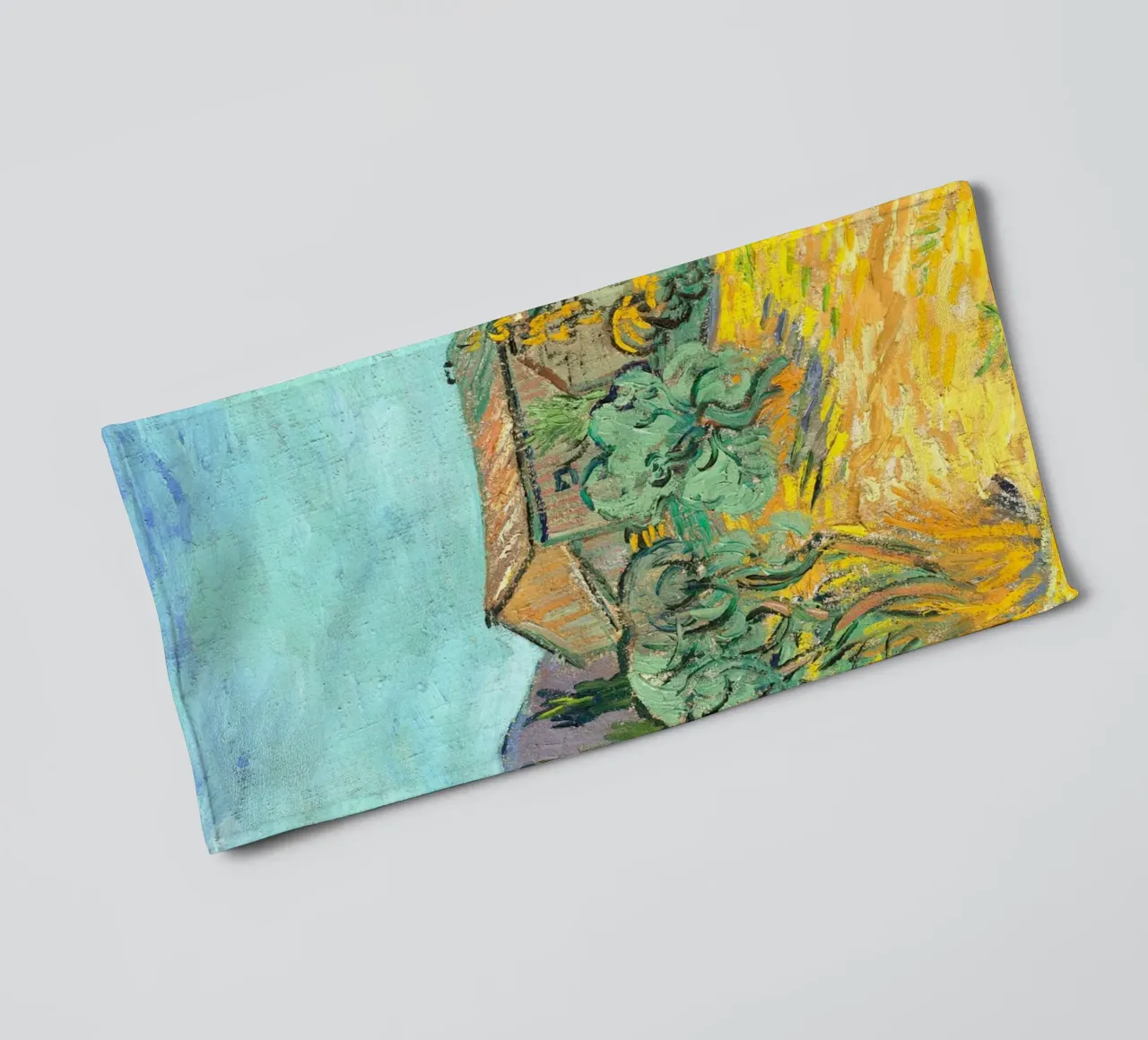 Van Gogh - Huts surrounded by olive trees and cypresses asciugamano da bagno da apoloprints