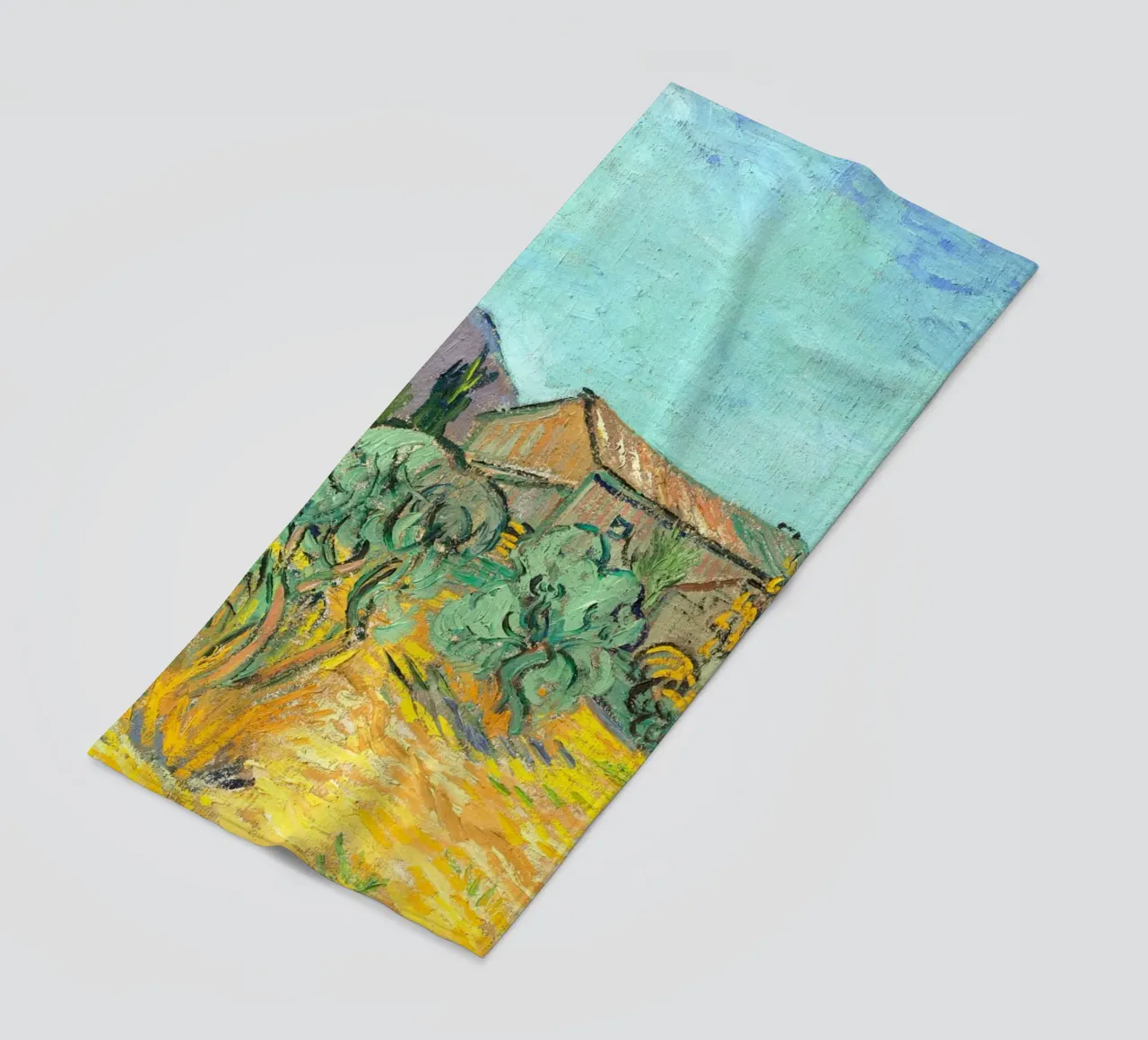 Van Gogh - Huts surrounded by olive trees and cypresses telo mare da apoloprints