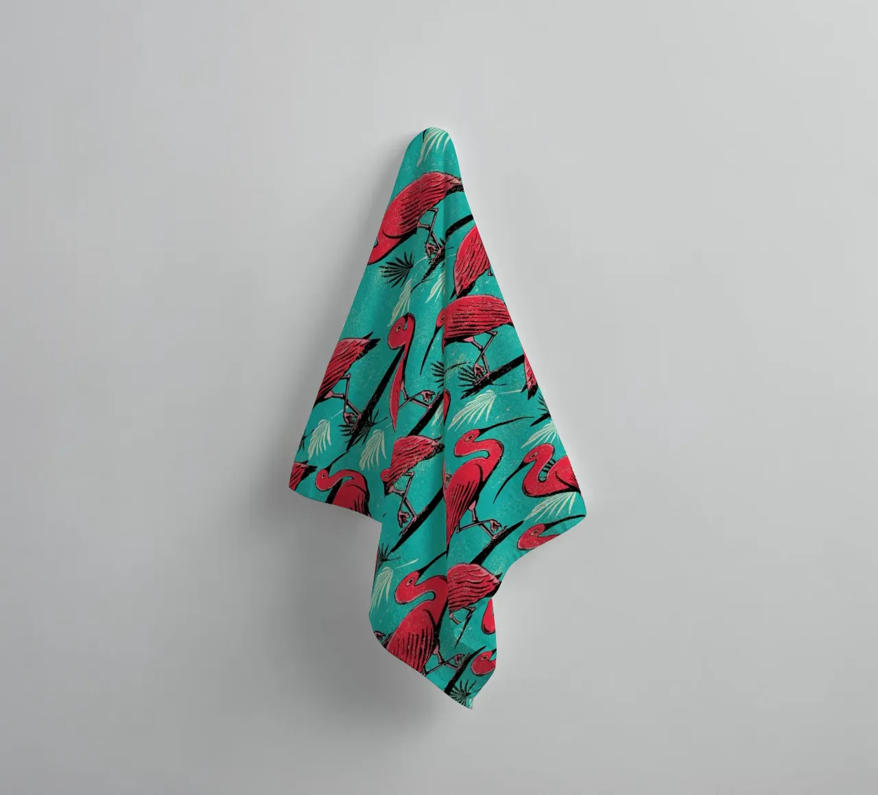 Scarlet Ibis towel by Rocket68