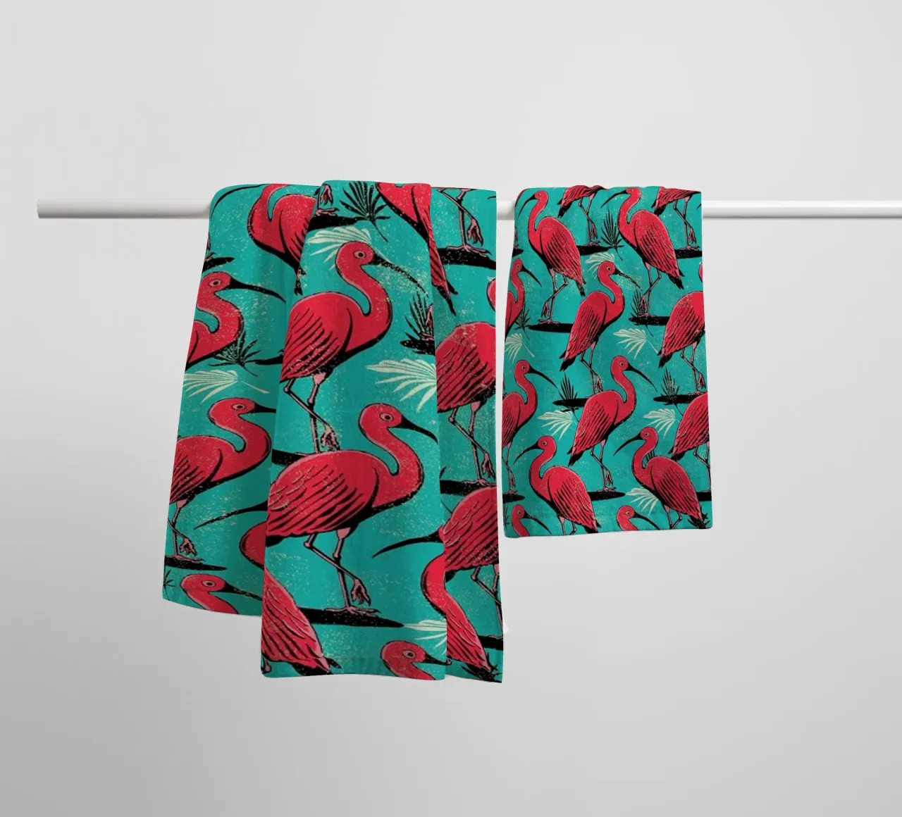 Scarlet Ibis towel by Rocket68