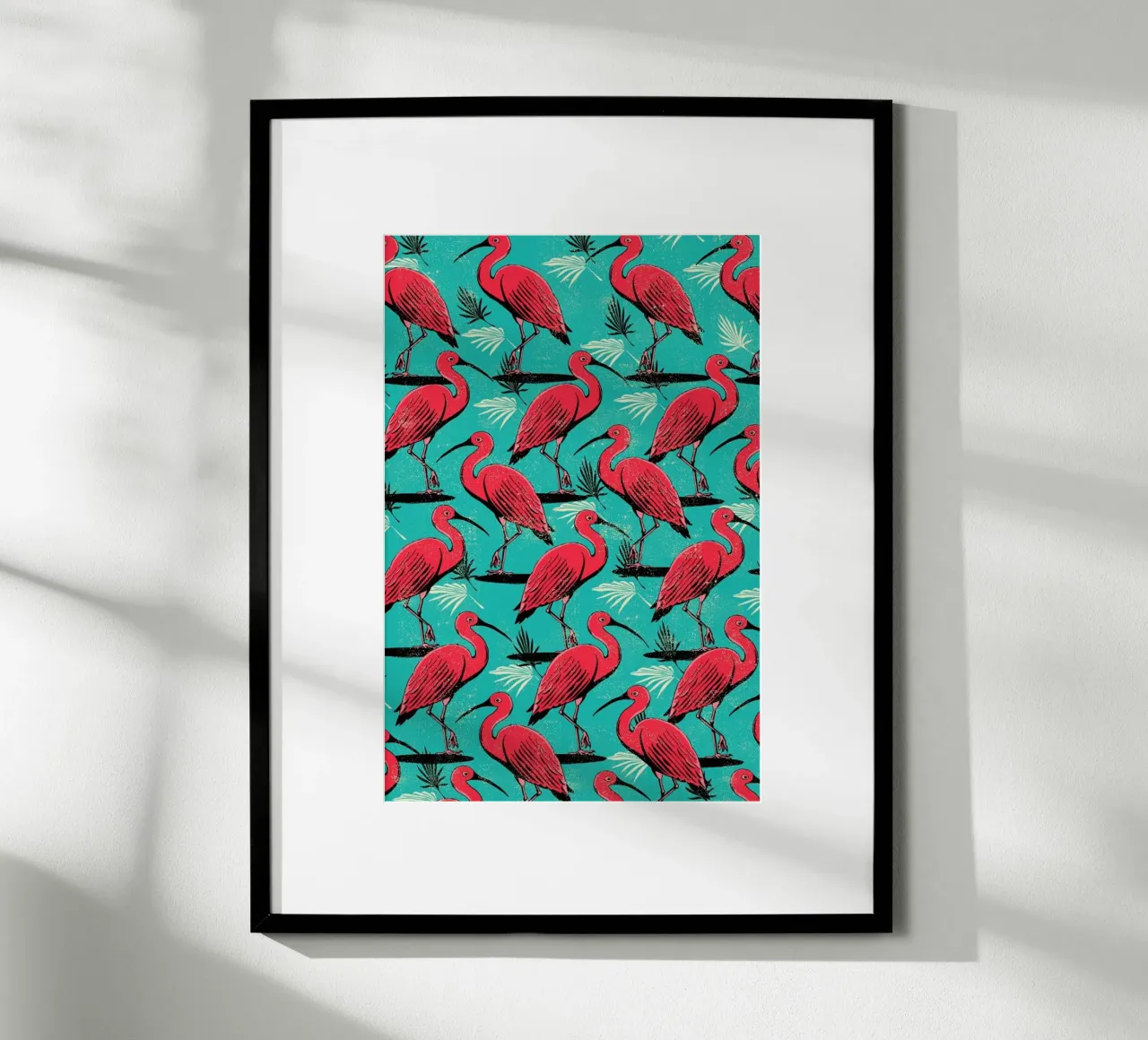 Scarlet Ibis poster con telaio in alluminio da Rocket68