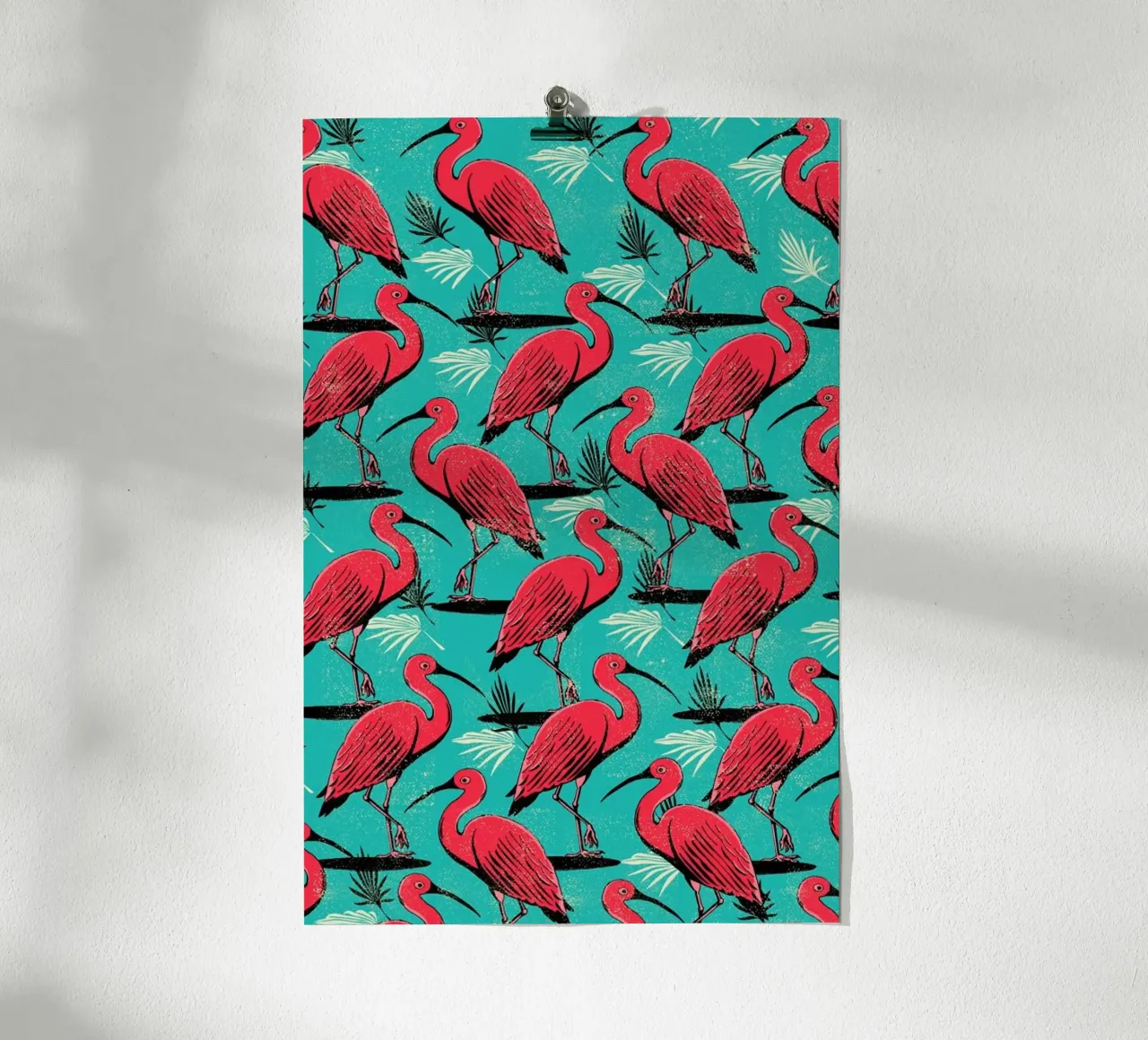 Scarlet Ibis poster con telaio in alluminio da Rocket68