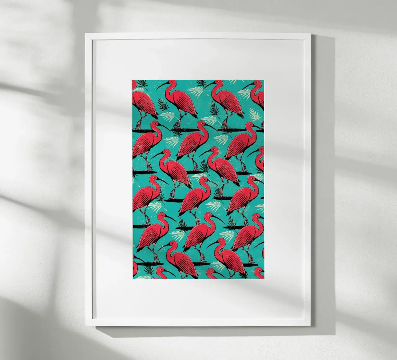 Scarlet Ibis poster con telaio in alluminio da Rocket68