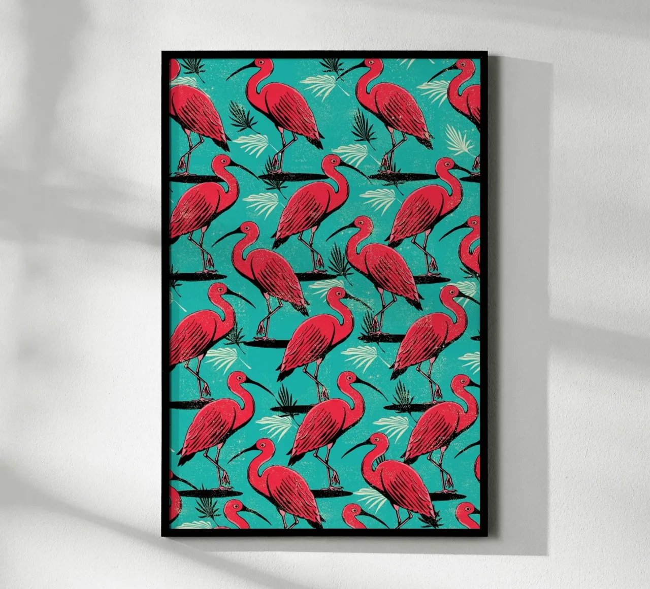 Scarlet Ibis poster con telaio in alluminio da Rocket68