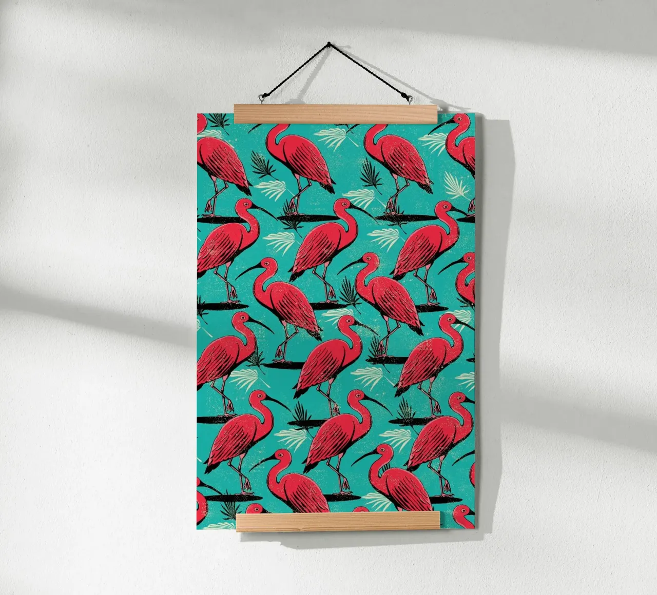 Scarlet Ibis poster con telaio in alluminio da Rocket68