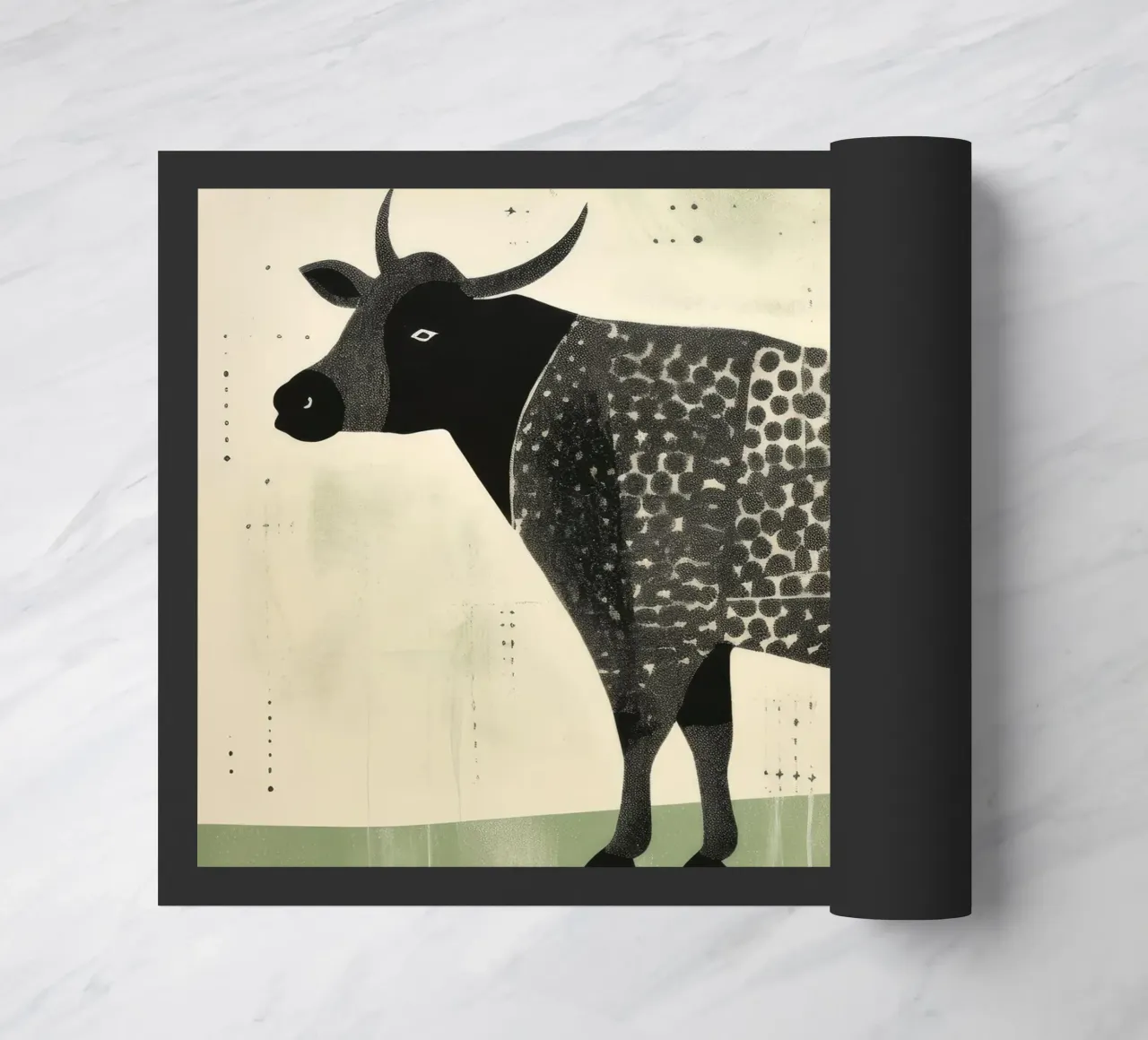 Mucca verde 4 zerbino da Minimal Animal Art