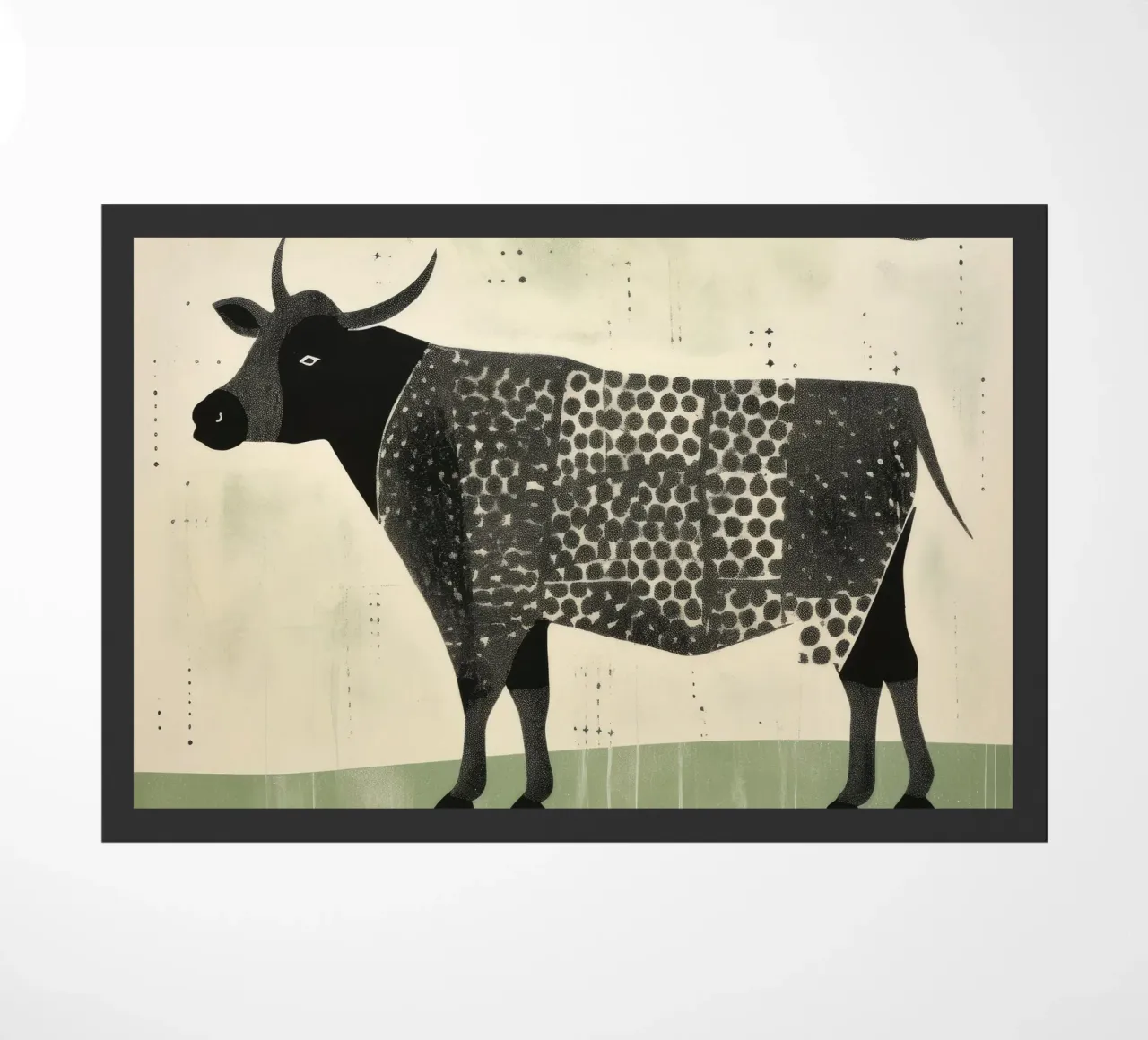 Mucca verde 4 zerbino da Minimal Animal Art