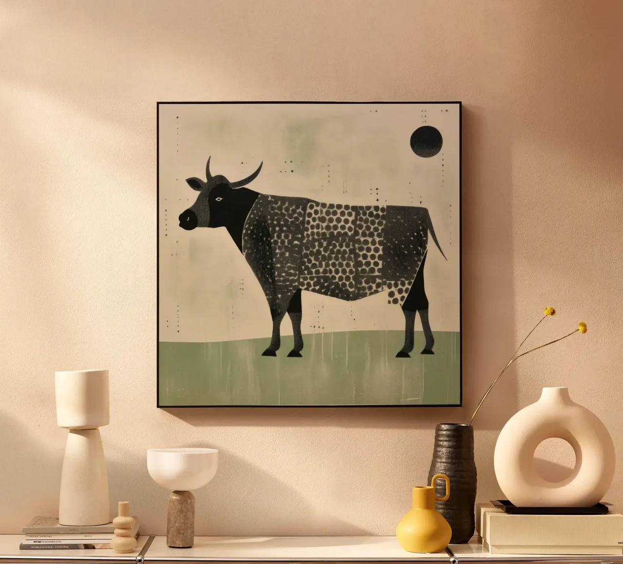 Mucca verde plexiglass da Minimal Animal Art