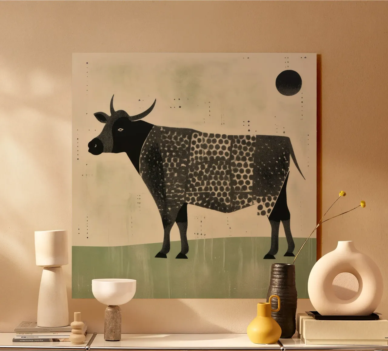Mucca verde plexiglass da Minimal Animal Art