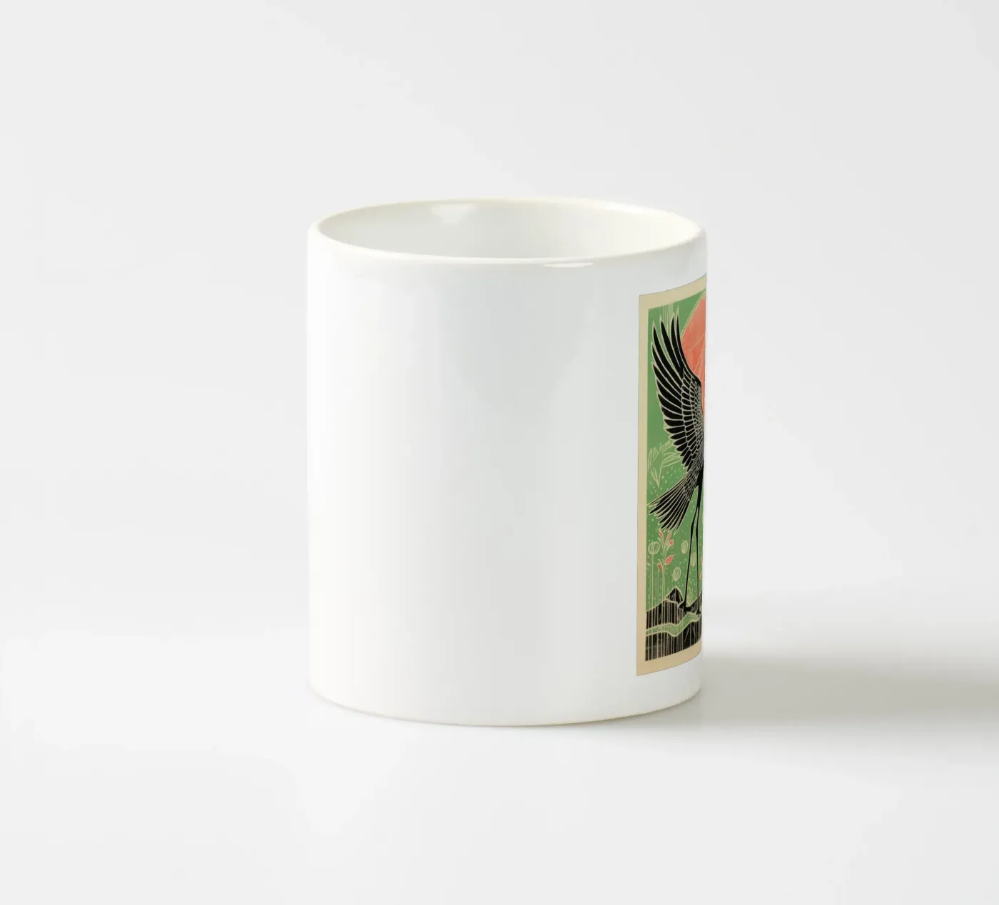 Green Cranes tazza in ceramica da Minimal Animal Art