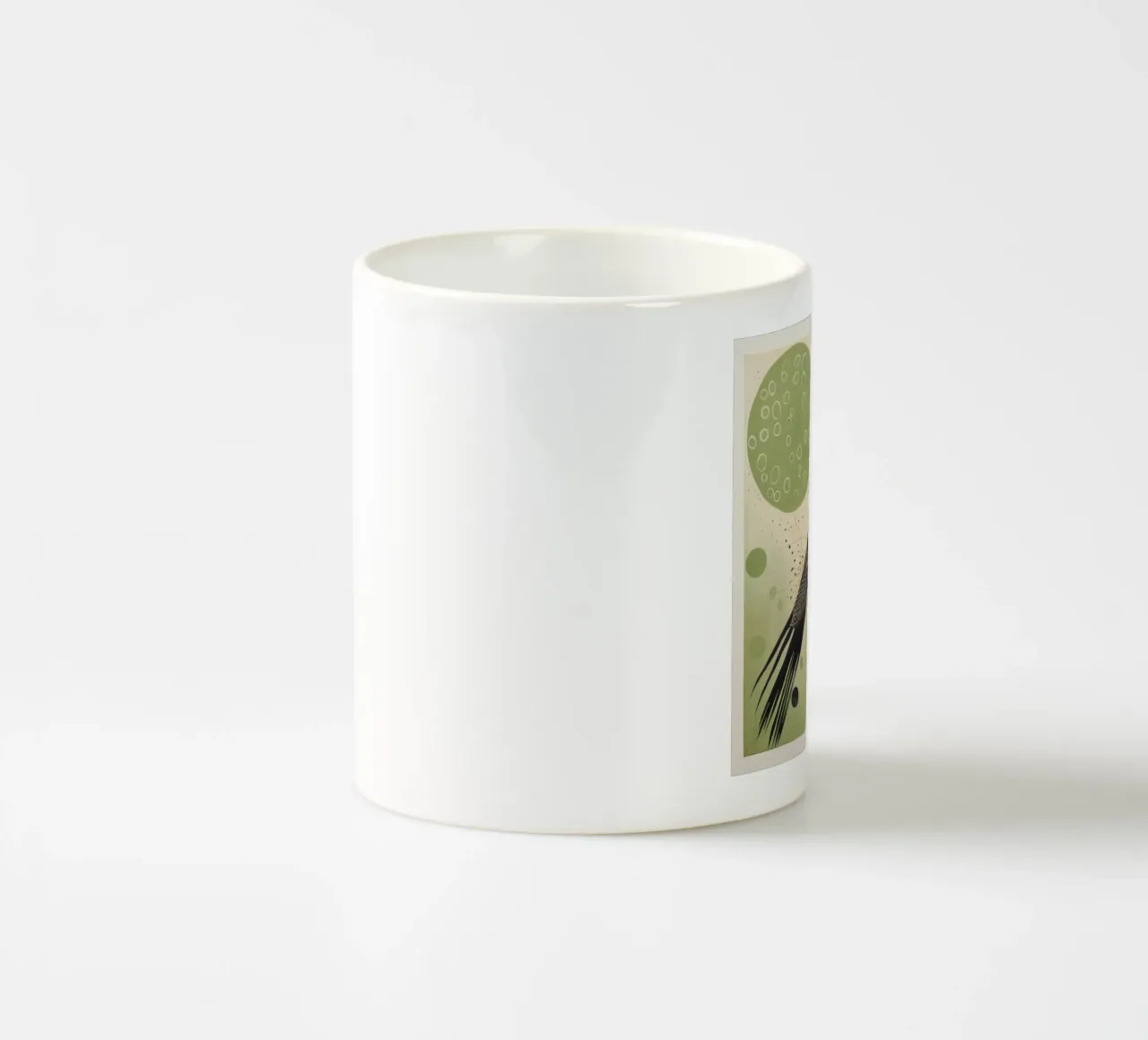 Gru verde 2 tazza in ceramica da Minimal Animal Art
