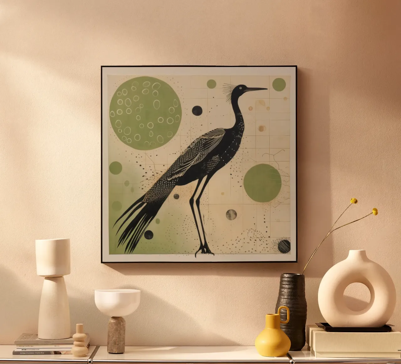 Gru verde plexiglass da Minimal Animal Art