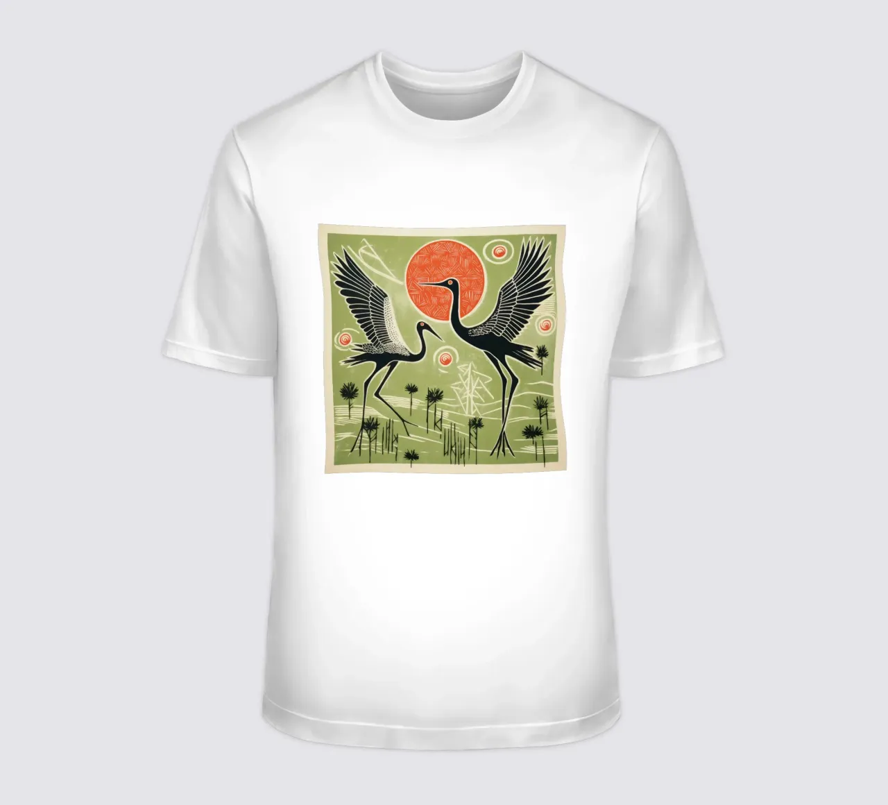 Gru verde 3 t-shirt da Minimal Animal Art