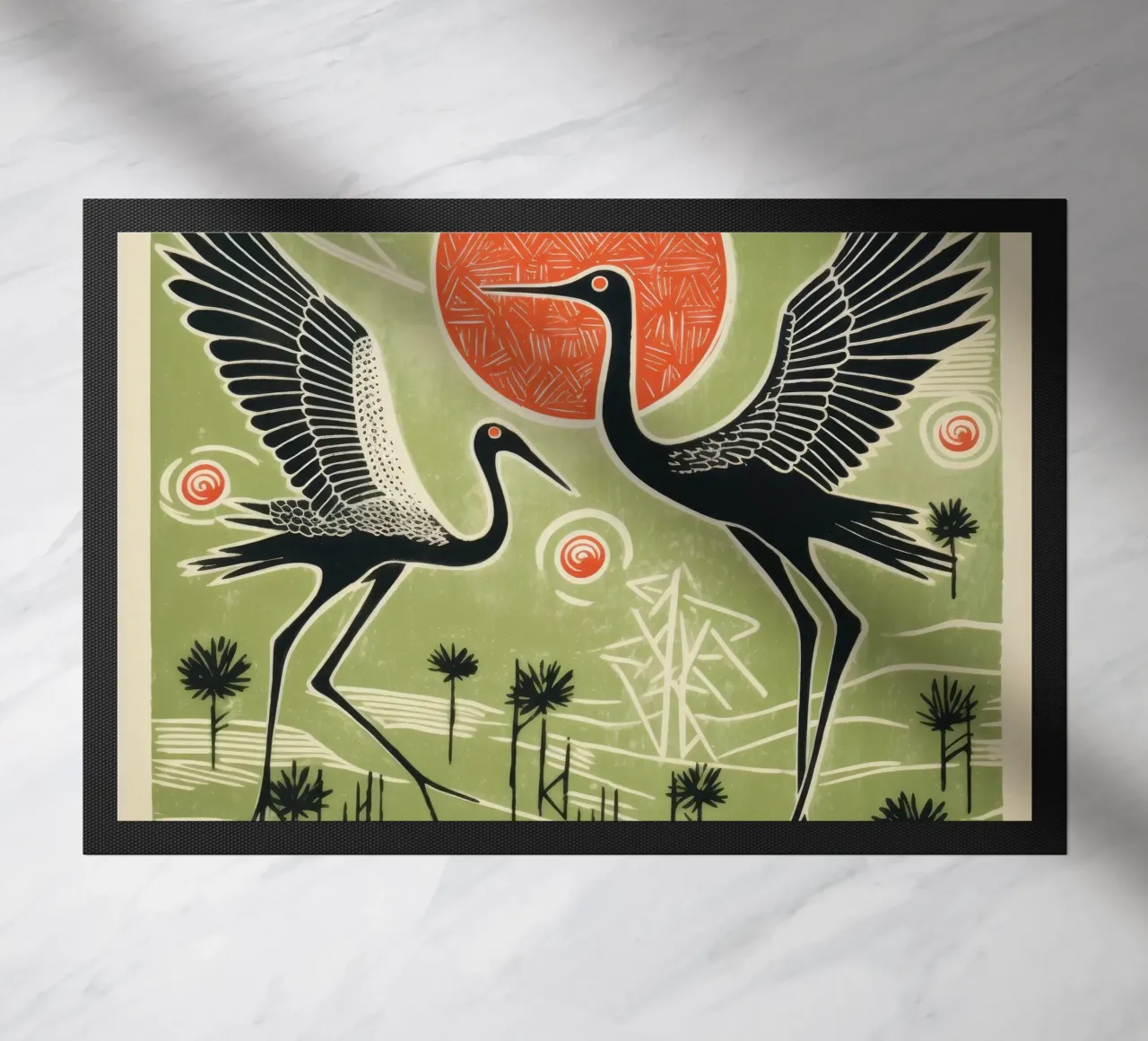 Gru verdi zerbino da Minimal Animal Art