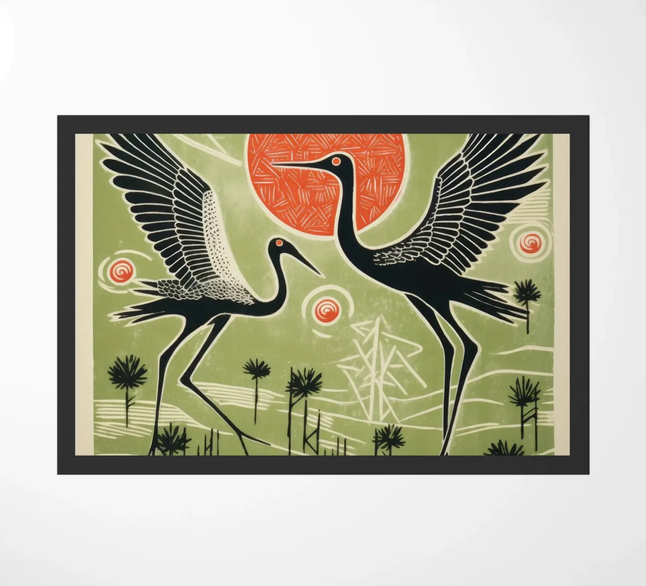 Gru verdi zerbino da Minimal Animal Art