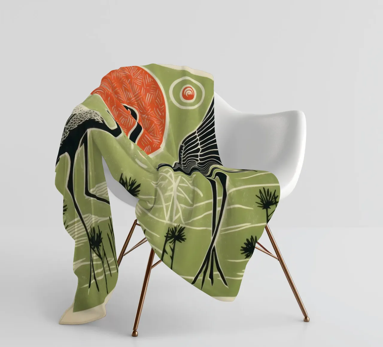 Gru verdi coperta in pile da Minimal Animal Art