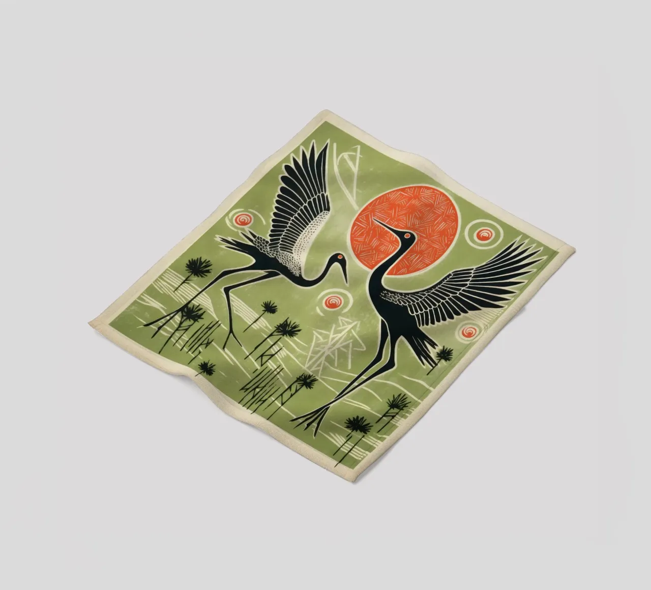 Gru verdi coperta in pile da Minimal Animal Art