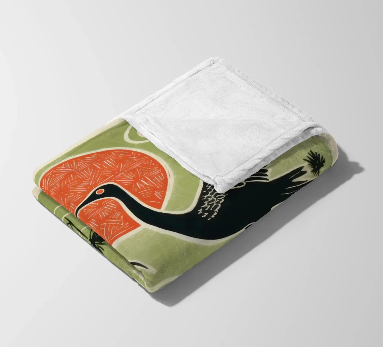 Gru verdi coperta in pile da Minimal Animal Art