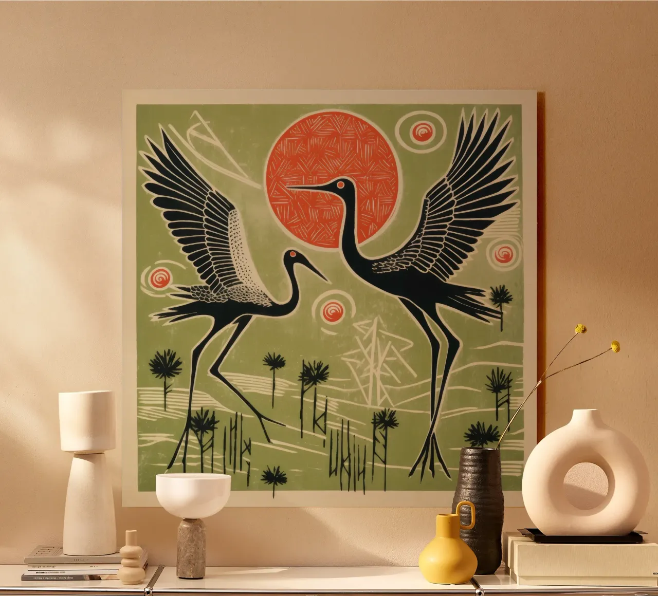 Gru verdi plexiglass da Minimal Animal Art